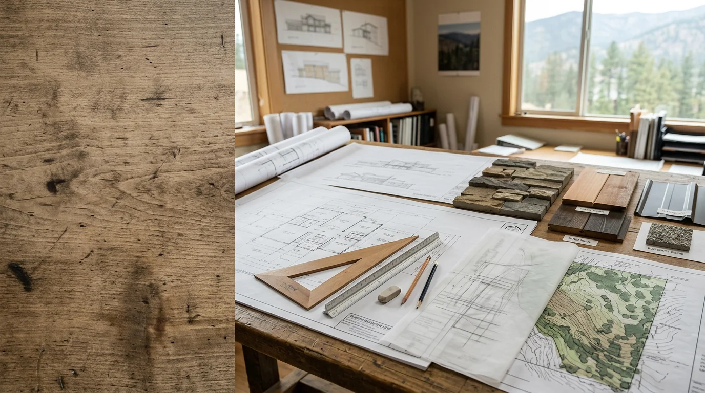 A newly designed custom home on a hillside lot near Chelan, Washington, featuring large windows that frame lake and valley views. The exterior reflects a tailored architectural style suited to the high desert landscape of the Wenatchee Valley.
